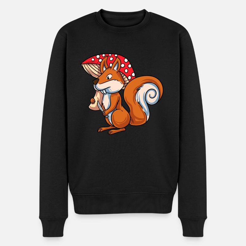 Champignon écureuil - Pull Premium bio Homme - noir