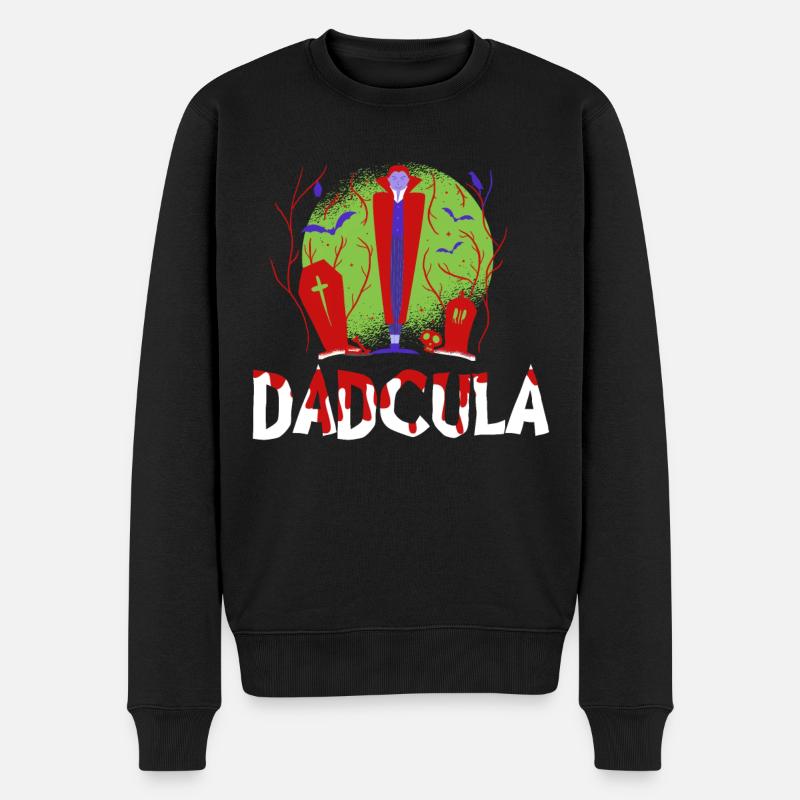 Horreur Halloween Dadcula Creepy - Pull Premium bio Homme - noir