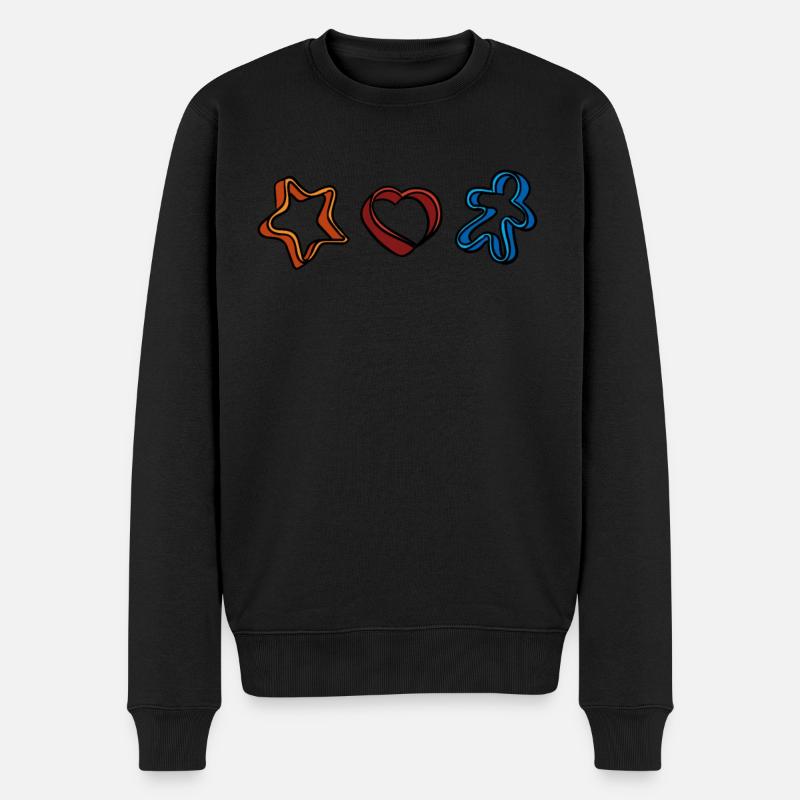 Ausstechformen Backform - Männer Premium Bio Pullover - Schwarz