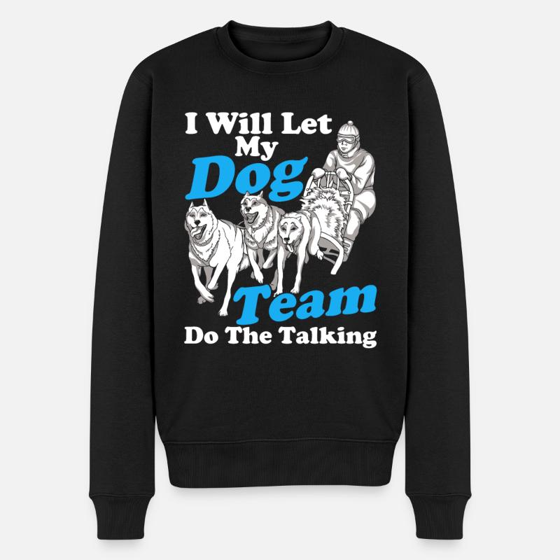Dog sledding Sledding Dog sledding - Men's Premium Organic Jumper - black