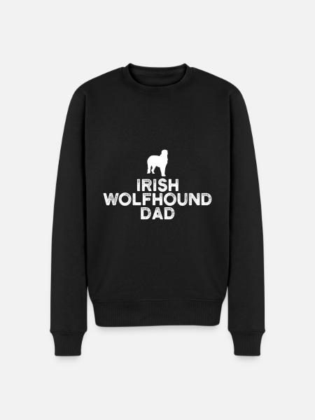 Irish Wolfhound Papa - Men's Premium Organic Jumper - black