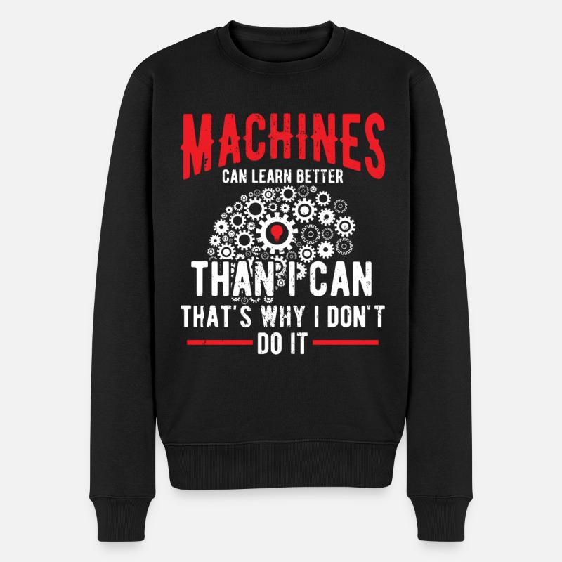 AI Machine Programming Robot Engineer - Men's Premium Organic Jumper - black