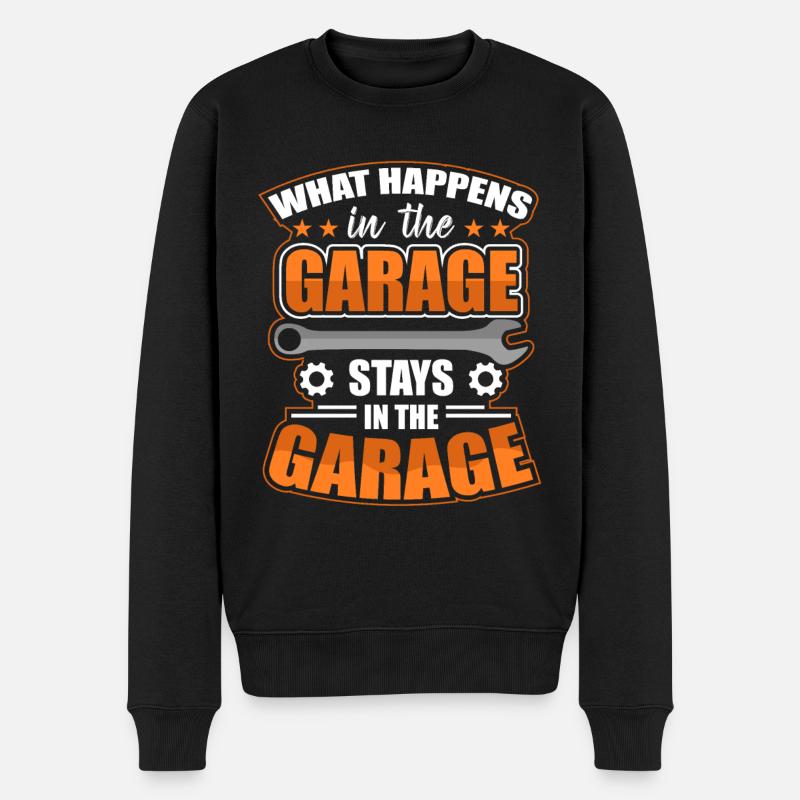 Garage Automechaniker - Männer Premium Bio Pullover - Schwarz