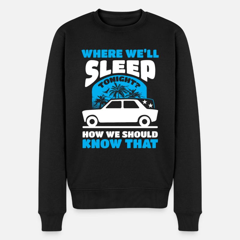 Reisen Road Trip Auto - Männer Premium Bio Pullover - Schwarz