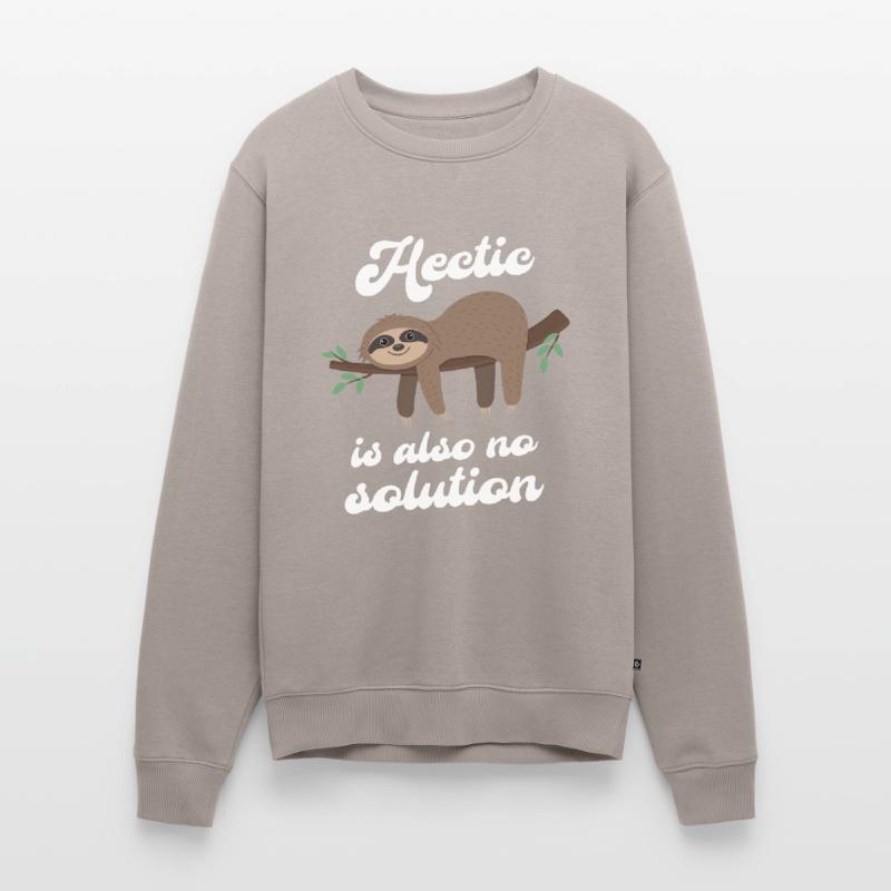 Hectic is also no solution Sloth Men's Premium Organic Jumper