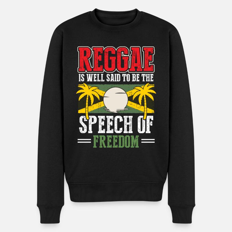 Musique rasta Jamaïque rastafarienne - Pull Premium bio Homme - noir