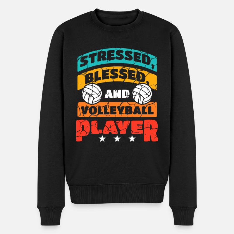 Volley-ball - Pull Premium bio Homme - noir