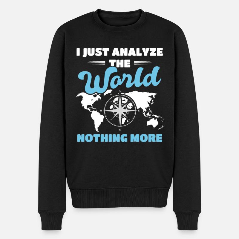 Kartographie Kartenkartograph - Männer Premium Bio Pullover - Schwarz