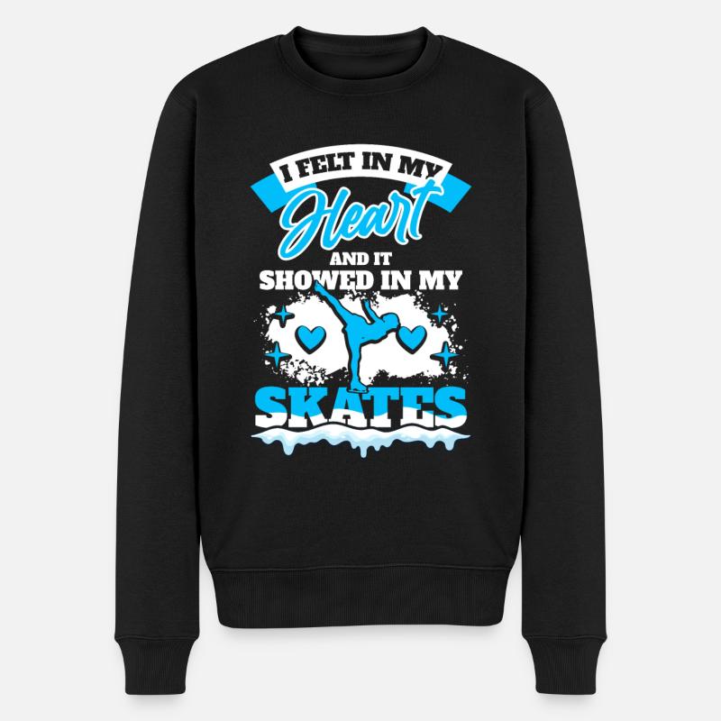 Eislaufen Eiskunstlauf - Männer Premium Bio Pullover - Schwarz