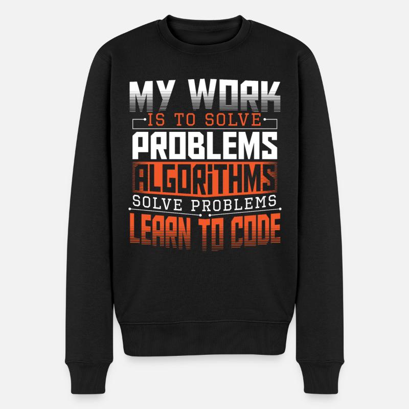 HTML Computer Engineer Hacker - Men's Premium Organic Jumper - black