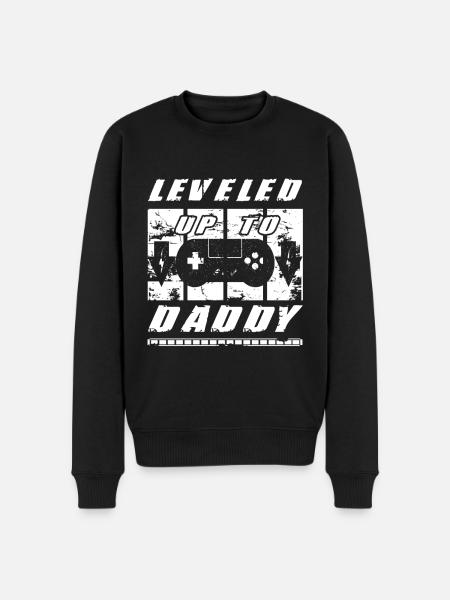 Leveled op til Daddy Im gonna være en far gaveidé - Økologisk premium-sweatshirt til mænd - sort