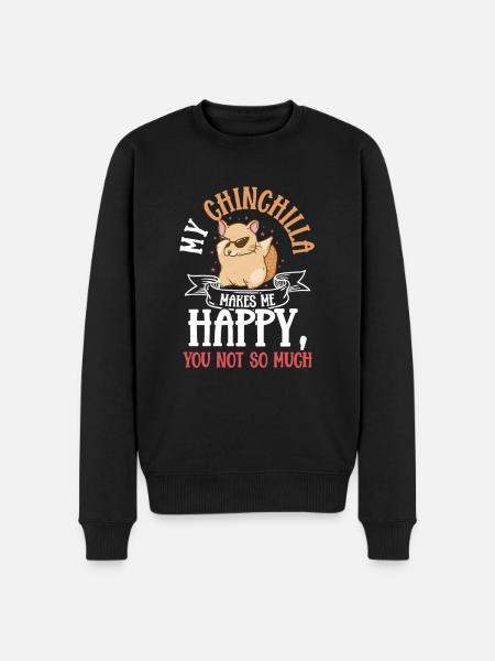 Chinchilla Zoology - Men's Premium Organic Jumper - black