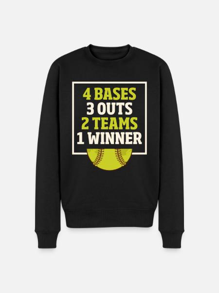 Softball Players - Men's Premium Organic Jumper - black