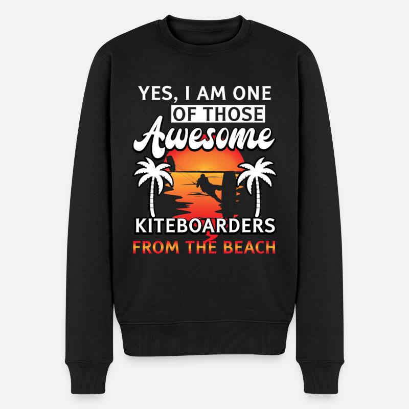 Surf Beach Kiteboarder Kitesurfer - Pull Premium bio Homme - noir