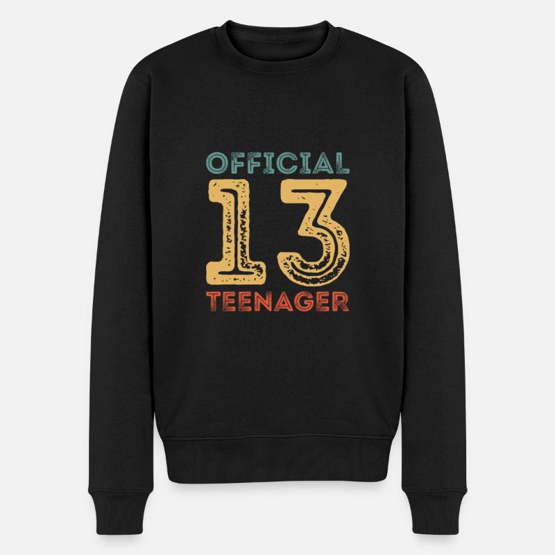 Officiel 13 adolescents - Pull Premium bio Homme - noir