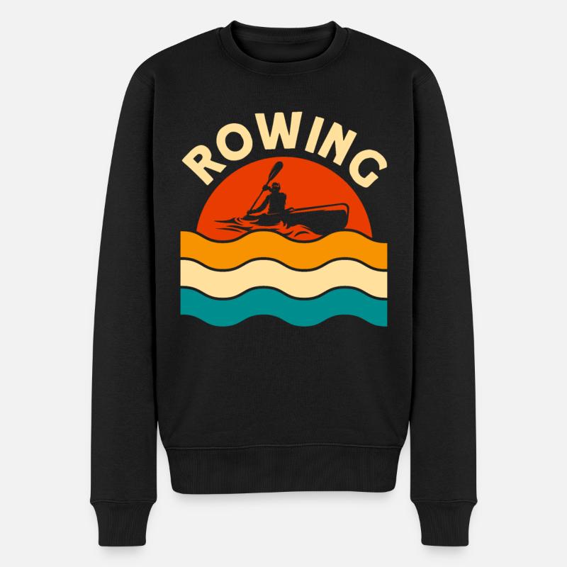 Team Rowing Rowers Rowing Gift - Men's Premium Organic Jumper - black