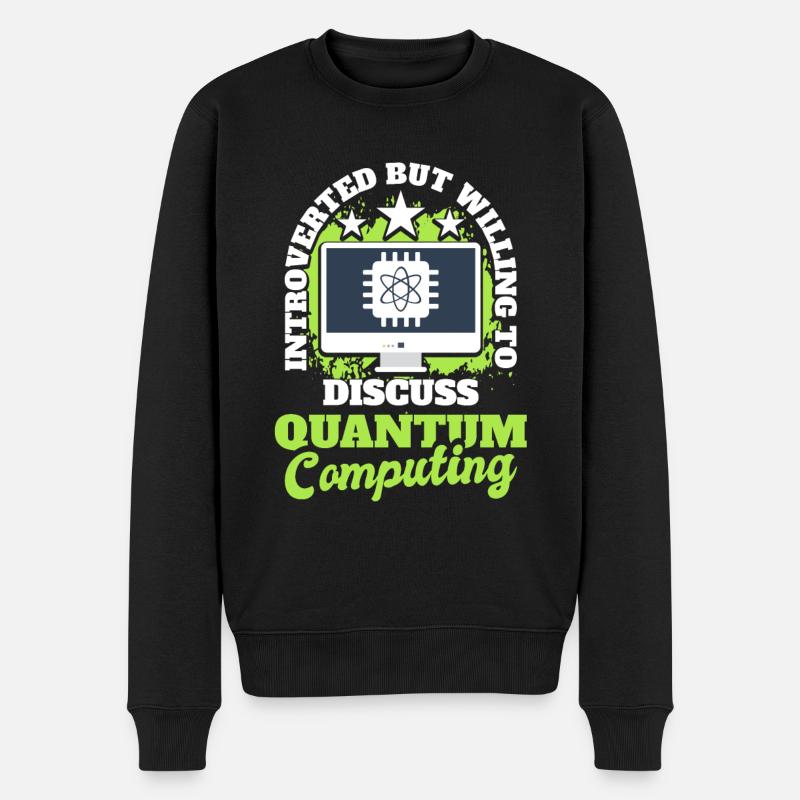Quantum Computer Quantum Mechanics - Men's Premium Organic Jumper - black