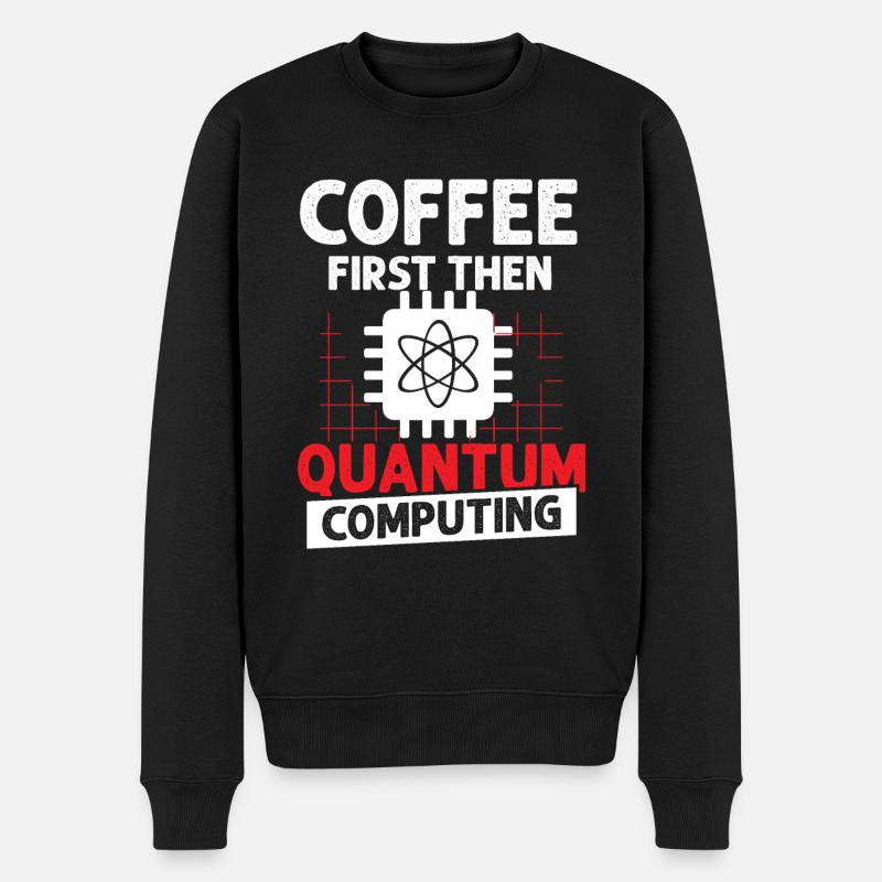 Quantenphysik Qubit - Männer Premium Bio Pullover - Schwarz