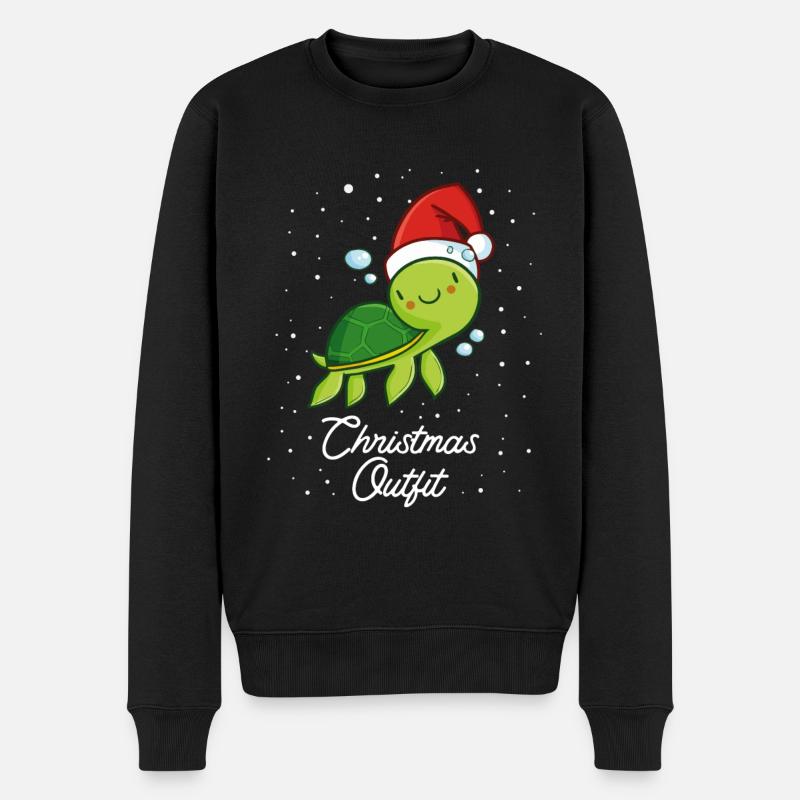Tortue de Noël - Pull Premium bio Homme - noir