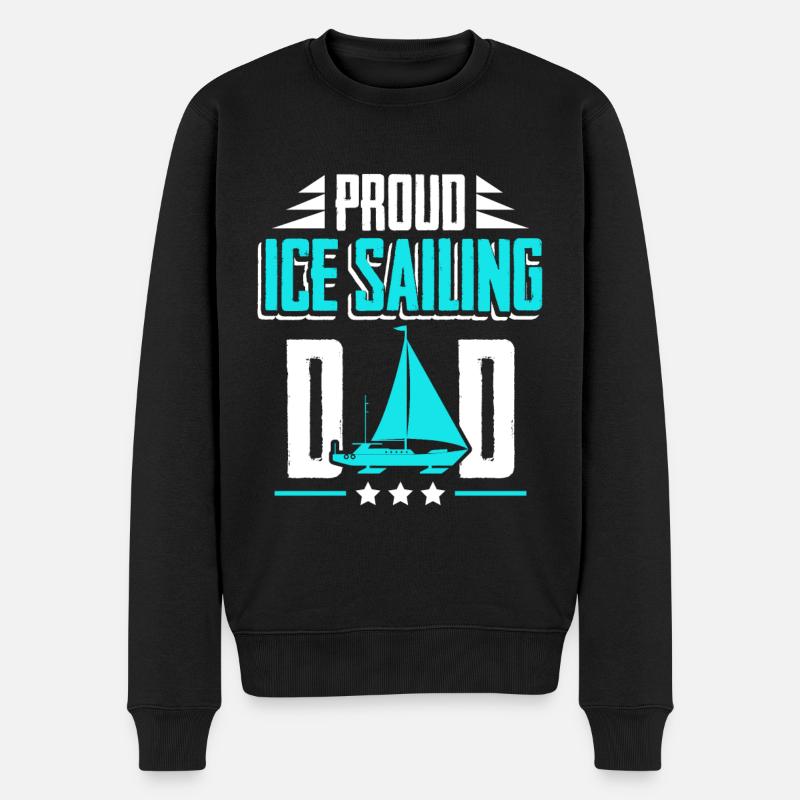 Eissegeln Yacht Segler - Männer Premium Bio Pullover - Schwarz