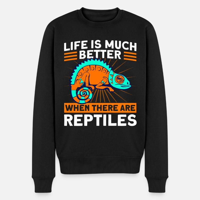 Reptile Lovers Reptile Snake Cadeau - Pull Premium bio Homme - noir