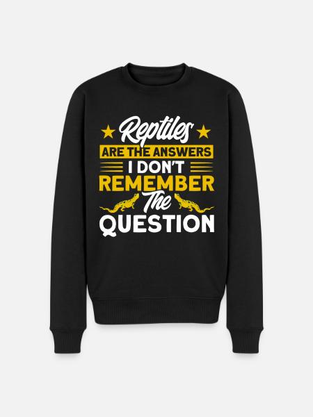 Reptile Snake Reptiles Gift - Men's Premium Organic Jumper - black