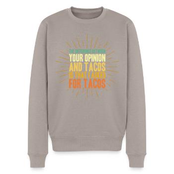 Sarcasme Sarcastique Ironie Cadeau - Pull Premium bio Homme - taupe - Devant - Nico (187cm)