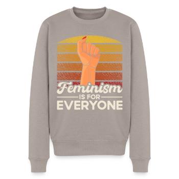 Rechte der Frauen Feministisch Ermächtigung Gesche - Männer Premium Bio Pullover - Taupe - Vorne - Nico (187cm)