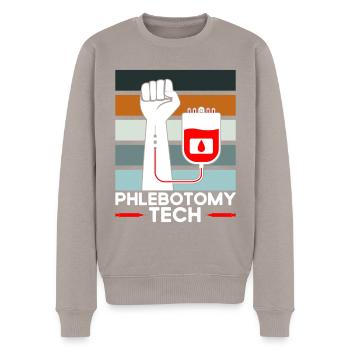 Phlebotomie Blutabnahme Phlebotomist Tech Geschenk - Männer Premium Bio Pullover - Taupe - Vorne - Nico (187cm)