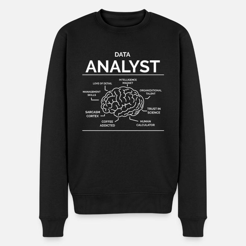 Datenanalyst - Männer Premium Bio Pullover - Schwarz
