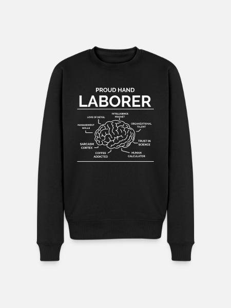 Handlanger Handwerker - Männer Premium Bio Pullover - Schwarz