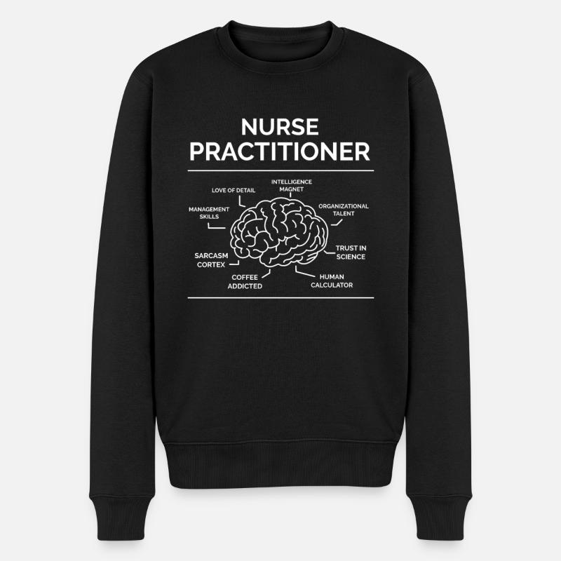 Krankenschwester/Praktiker - Männer Premium Bio Pullover - Schwarz