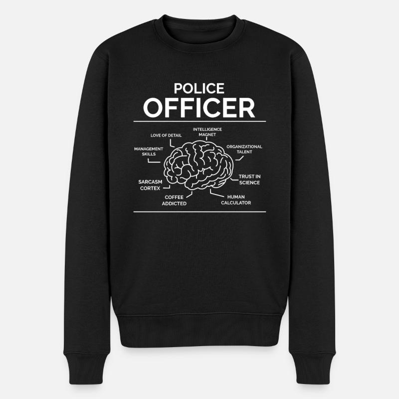 Policier Policier - Pull Premium bio Homme - noir