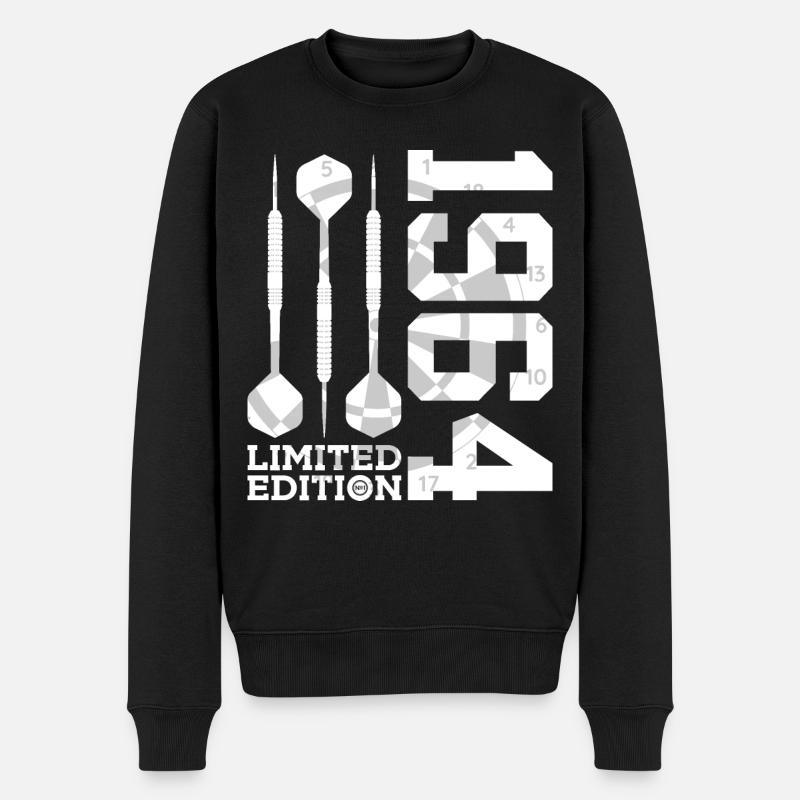 LIMITED EDITION 1964 DARTS 62. GEBURTSTAG - Männer Premium Bio Pullover - Schwarz