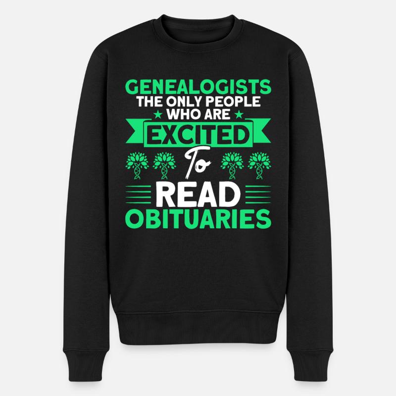 Généalogie Arbre généalogique Cadeau généalogiste - Pull Premium bio Homme - noir
