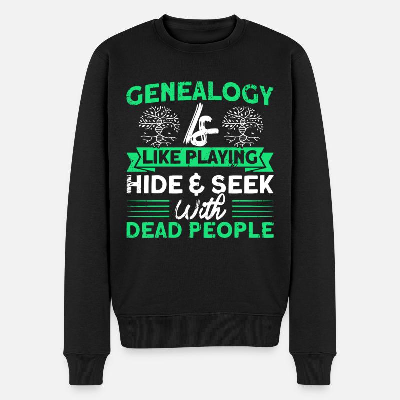 Généalogie Généalogie Généalogiste Don - Pull Premium bio Homme - noir