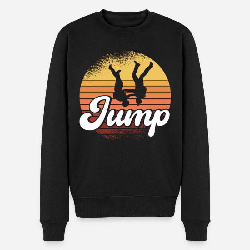 Skydive Skydiving Skydiver Gift - Men's Premium Organic Jumper - black