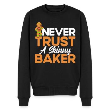 Plätzchen backen Weihnachtsbäckerei Plätzchenbacke - Männer Premium Bio Pullover - Schwarz - Vorne - Nico (187cm)