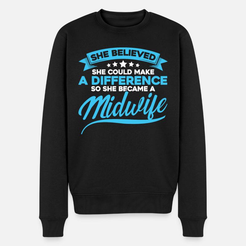 Doula Obstétricien Cadeau - Pull Premium bio Homme - noir