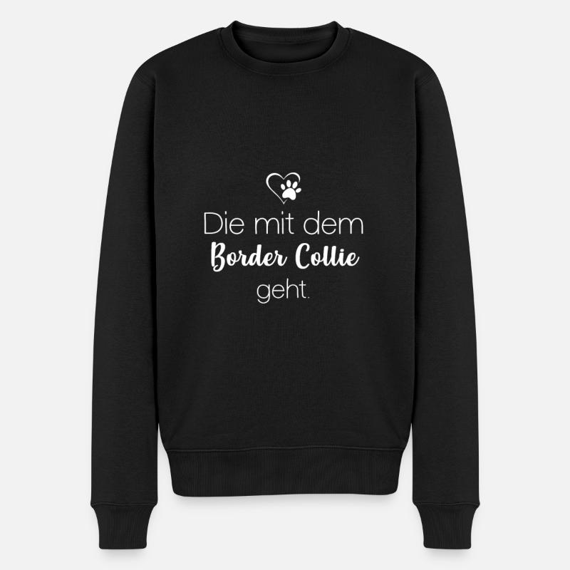 Border Collie - Männer Premium Bio Pullover - Schwarz