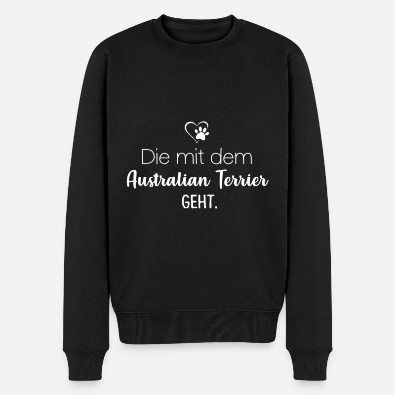 Australian Terrier - Männer Premium Bio Pullover - Schwarz