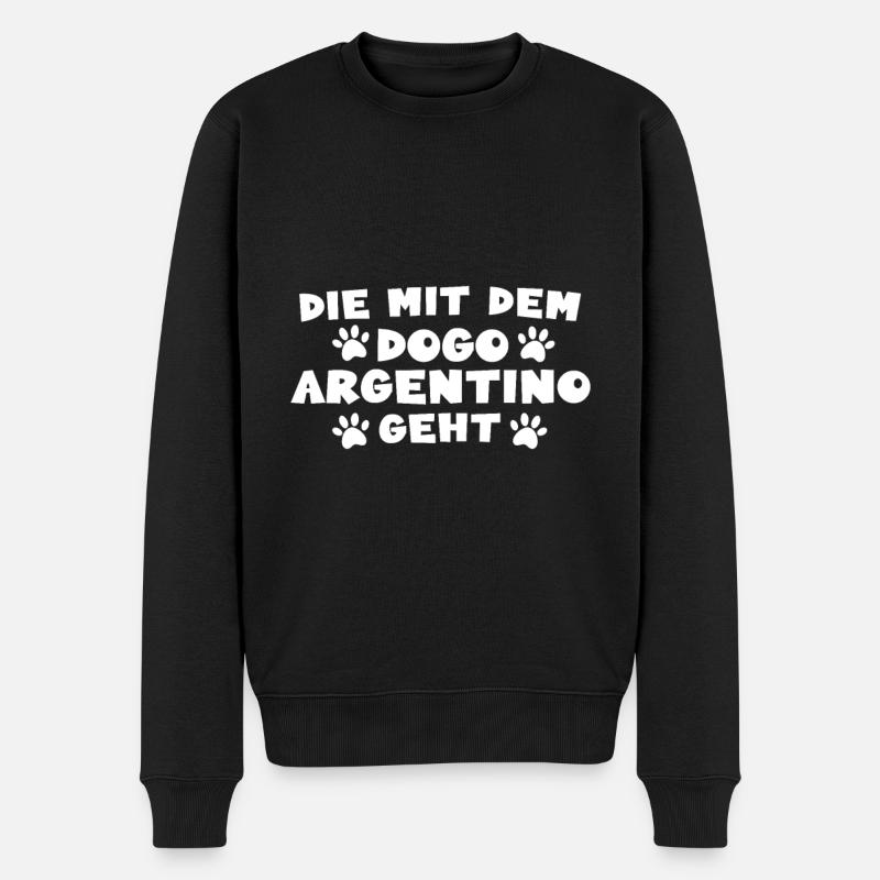 Dogo Argentino - Männer Premium Bio Pullover - Schwarz