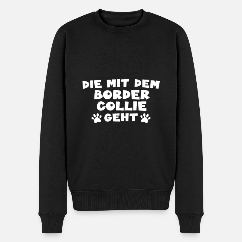 Border Collie - Männer Premium Bio Pullover - Schwarz