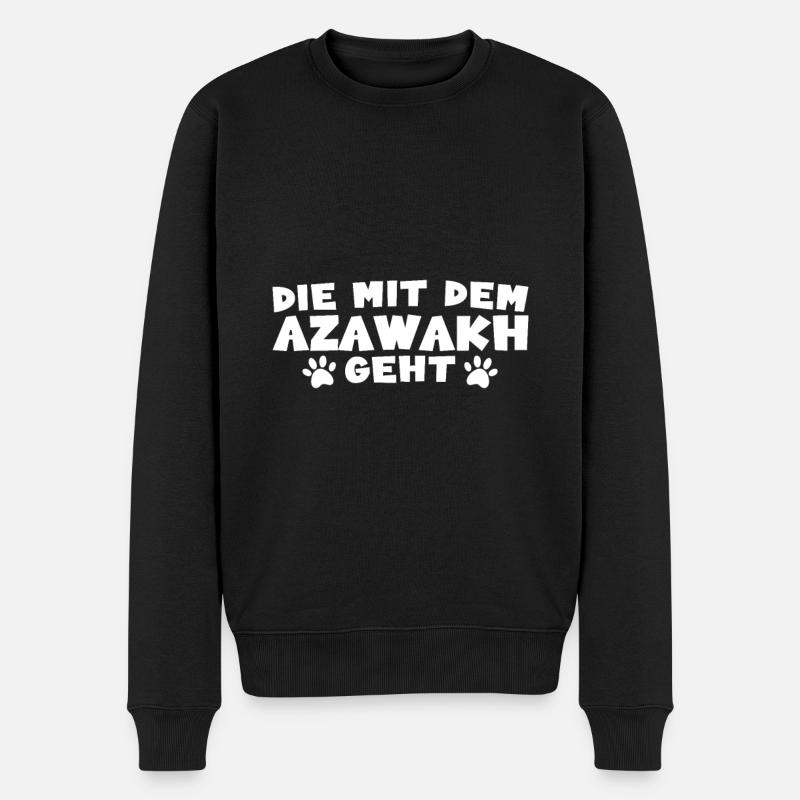 Azawakh - Männer Premium Bio Pullover - Schwarz