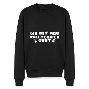 Bullterrier - Männer Premium Bio Pullover - Schwarz - Vorne - Nico (187cm)