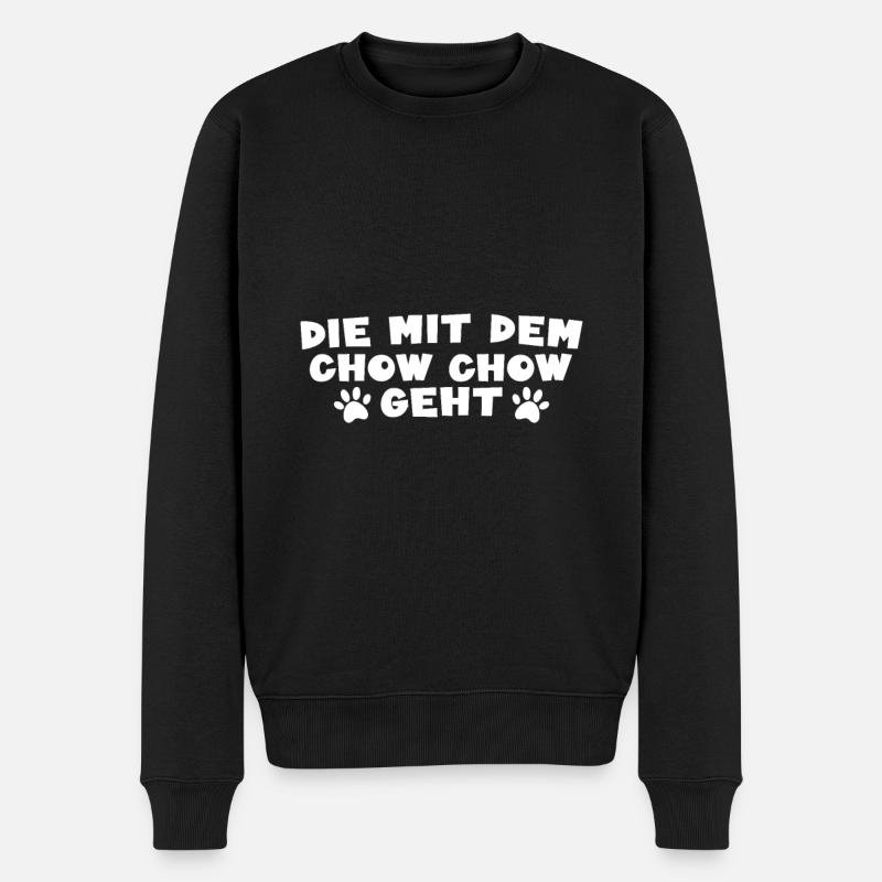 Chow Chow - Männer Premium Bio Pullover - Schwarz