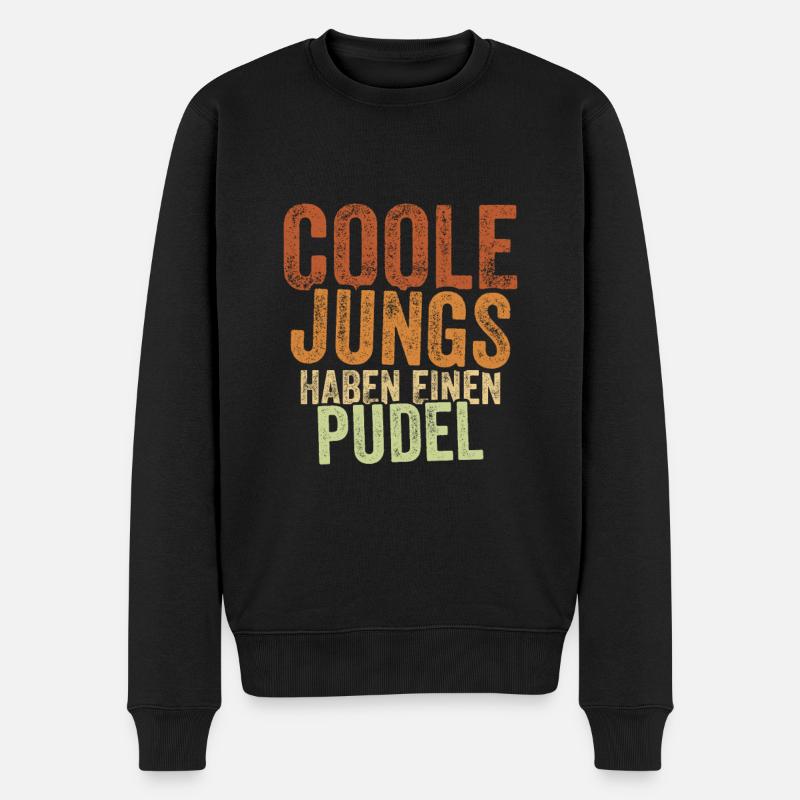 Pudel - Männer Premium Bio Pullover - Schwarz