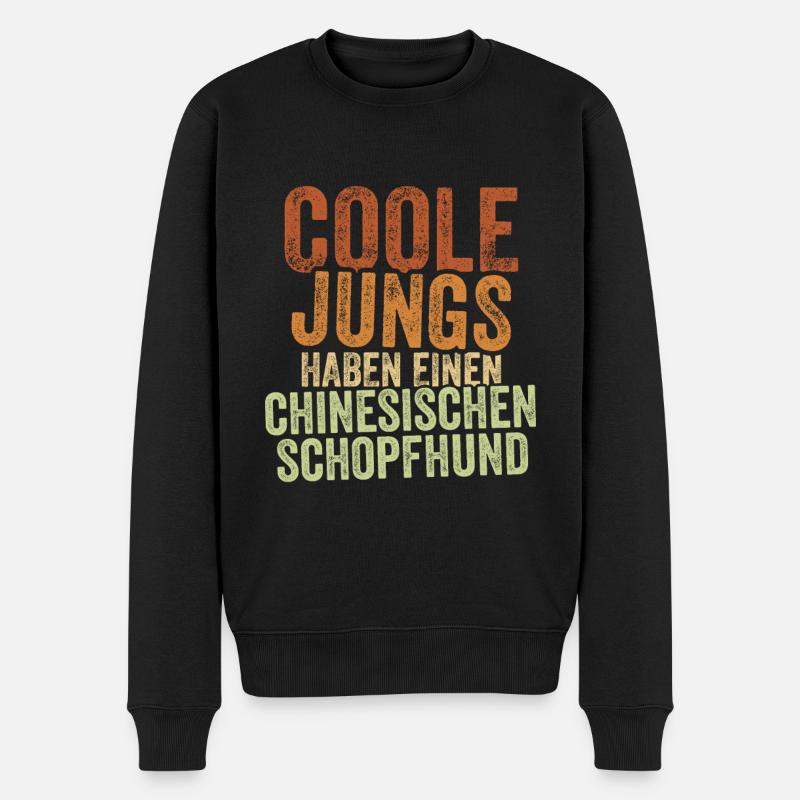 Chinesischer Schopfhund - Männer Premium Bio Pullover - Schwarz