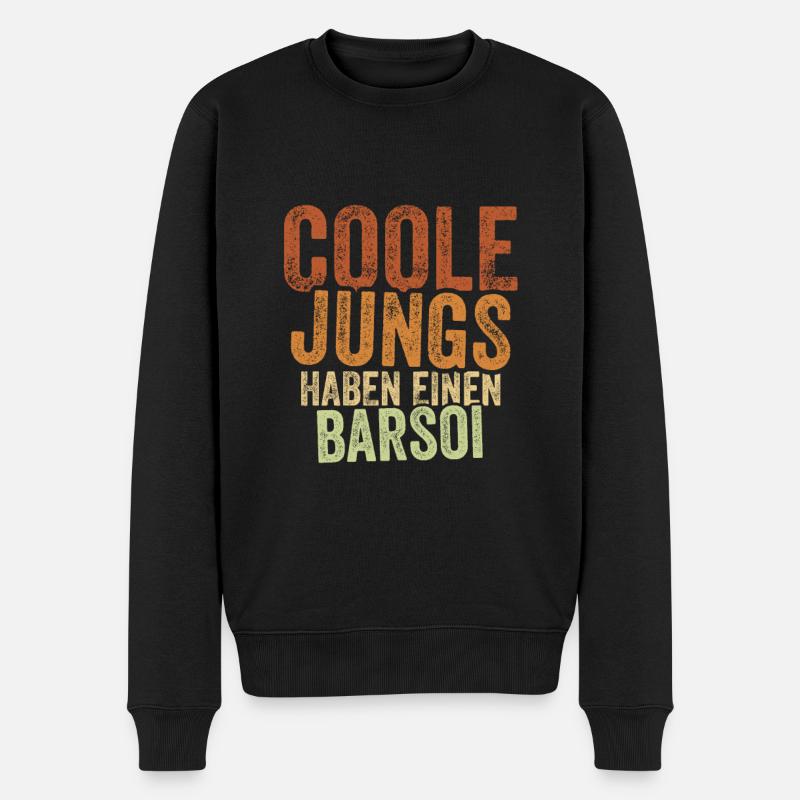 Barsoi - Männer Premium Bio Pullover - Schwarz
