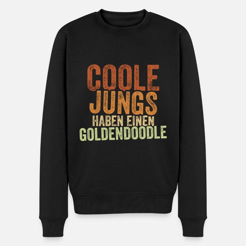 Goldendoodle - Männer Premium Bio Pullover - Schwarz